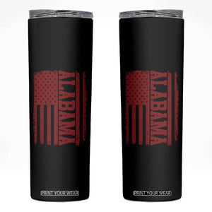 Vintage Alabama Fan Skinny Tumbler Classic Retro City USA Flag Game Day TS10 Black Print Your Wear