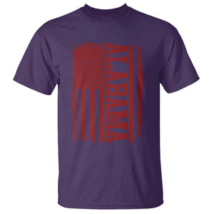 Vintage Alabama Fan T Shirt Classic Retro City USA Flag Game Day TS10 Purple Print Your Wear
