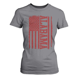 Vintage Alabama Fan T Shirt For Women Classic Retro City USA Flag Game Day TS10 Charcoal Print Your Wear
