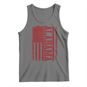 Vintage Alabama Fan Tank Top Classic Retro City USA Flag Game Day TS10 Black Heather Print Your Wear