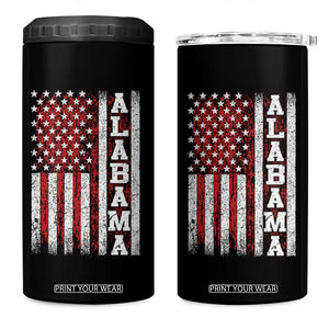Alabama Fan 4 in 1 Can Cooler Tumbler Classic Retro City USA Flag Patriotic American TS10 One Size: 16 oz Black Print Your Wear