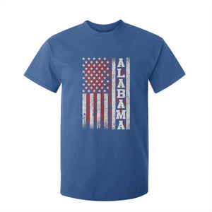 Alabama Fan T Shirt For Kid Classic Retro City USA Flag Patriotic American TS10 Royal Blue Print Your Wear