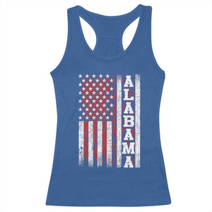 Alabama Fan Racerback Tank Top Classic Retro City USA Flag Patriotic American TS10 Royal Blue Print Your Wear