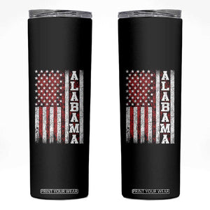 Alabama Fan Skinny Tumbler Classic Retro City USA Flag Patriotic American TS10 Black Print Your Wear