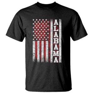 Alabama Fan T Shirt Classic Retro City USA Flag Patriotic American TS10 Black Print Your Wear