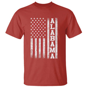 Alabama Fan T Shirt Classic Retro City USA Flag Patriotic American TS10 Red Print Your Wear