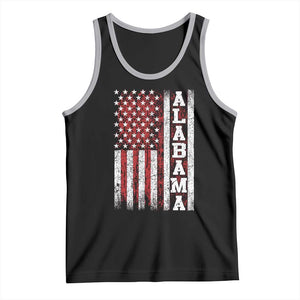 Alabama Fan Tank Top Classic Retro City USA Flag Patriotic American TS10 Black Athletic Heather Print Your Wear