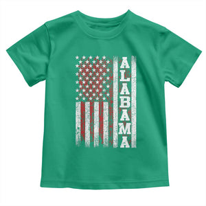 Alabama Fan Toddler T Shirt Classic Retro City USA Flag Patriotic American TS10 Irish Green Print Your Wear