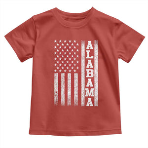 Alabama Fan Toddler T Shirt Classic Retro City USA Flag Patriotic American TS10 Red Print Your Wear