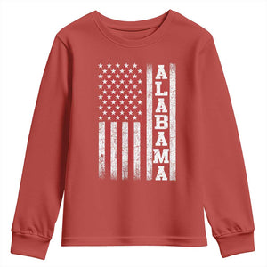 Alabama Fan Youth Sweatshirt Classic Retro City USA Flag Patriotic American TS10 Red Print Your Wear