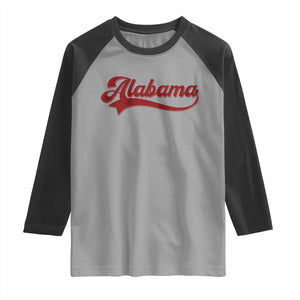 Alabama Fan Raglan Shirt Vintage City Athletic Sports Game Day TS10 Sport Gray Black Print Your Wear