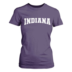 Retro Indiana T Shirt For Women Vintage Athletic Sports Style 80s 90s TS10 Purple Print Your Wear