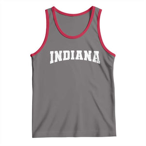 Retro Indiana Tank Top Vintage Athletic Sports Style 80s 90s TS10 Deep Heather Red Print Your Wear