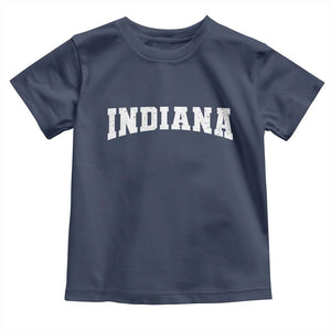 Retro Indiana Toddler T Shirt Vintage Athletic Sports Style 80s 90s TS10 Navy Print Your Wear