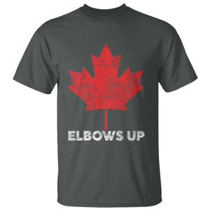 Elbows Up Canada Strong T Shirt Maple Leaf Proud Canadian TS10 Dark Heather Print Your Wear