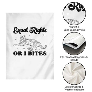 Feminist Cat Garden Flag Equal Rights or I Bites Human Rights TS10 Print Your Wear