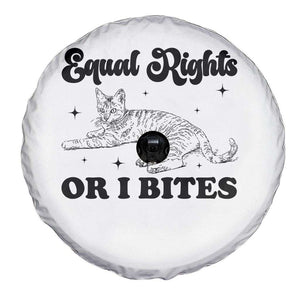 Feminist Cat Spare Tire Cover Equal Rights or I Bites Human Rights TS10 Print Your Wear