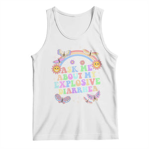 Ask Me About My Explosive Diarrhea Tank Top Funny Edgy Adult Humor TS10 White Print Your Wear