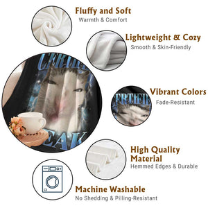 Certified Freak Funny Cat Meme Throw Blanket Internet Memes Gen Z TS10 Print Your Wear