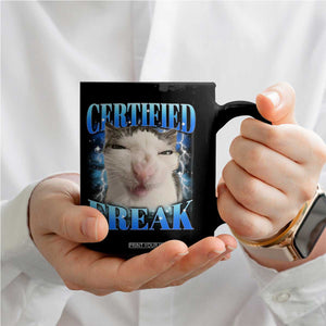Certified Freak Funny Cat Meme Coffee Mug Internet Memes Gen Z TS10 Print Your Wear