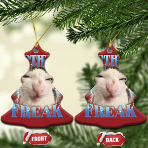 Certified Freak Funny Cat Meme Christmas Ornament Internet Memes Gen Z TS10 Christmas Tree Red Print Your Wear