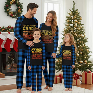 Funny Lollipop Van Gift Plaid Pajama Set Creepy Adult I Gotta See The Candy First I'm Not Stupid TS10 Blue Plaid Print Your Wear
