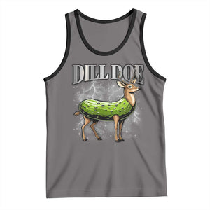 Dill Doe Tank Top Funny Adult Humor Pickle Deer Bootleg Graphic 90s TS10 Deep Heather Black Print Your Wear