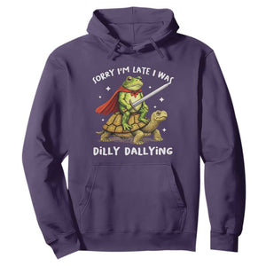 Silly Goose Hoodie Sorry Im Late I Was Dilly Dallying TS10 Purple Print Your Wear