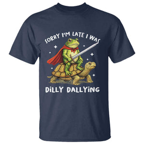 Silly Goose T Shirt Sorry Im Late I Was Dilly Dallying TS10 Navy Print Your Wear