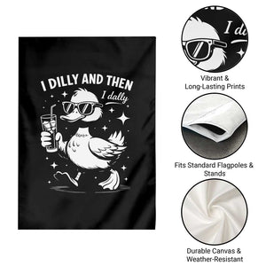 I Dilly And Then I Dally Garden Flag Retro Duck Funny Animal Meme TS10 Print Your Wear