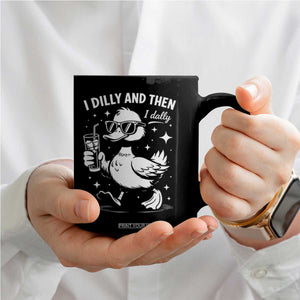 I Dilly And Then I Dally Coffee Mug Retro Duck Funny Animal Meme TS10 Print Your Wear