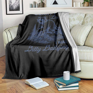 Raccoon Dilly Dallying Throw Blanket Funny Sorry Im Late Silly Animal TS10 Print Your Wear
