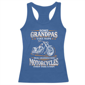 Biker Grandpa Racerback Tank Top Some Grandpas Take Naps Real Grandpas Ride Motorcycles TS10 Royal Blue Print Your Wear