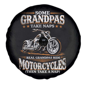 Biker Grandpa Spare Tire Cover Some Grandpas Take Naps Real Grandpas Ride Motorcycles TS10 Print Your Wear
