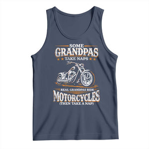 Biker Grandpa Tank Top Some Grandpas Take Naps Real Grandpas Ride Motorcycles TS10 Navy Print Your Wear