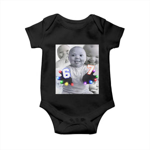 Gloving Niche 67 Ai Baby Meme Baby Onesie Six Seven Hand Funny Laughing Baby TS10 Black Print Your Wear