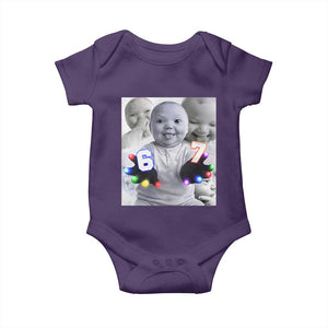 Gloving Niche 67 Ai Baby Meme Baby Onesie Six Seven Hand Funny Laughing Baby TS10 Purple Print Your Wear