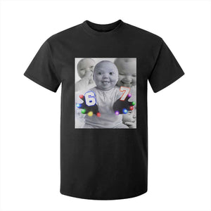 Gloving Niche 67 Ai Baby Meme T Shirt For Kid Six Seven Hand Funny Laughing Baby TS10 Black Print Your Wear