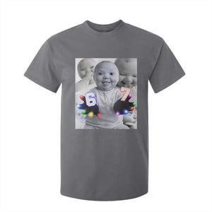 Gloving Niche 67 Ai Baby Meme T Shirt For Kid Six Seven Hand Funny Laughing Baby TS10 Charcoal Print Your Wear