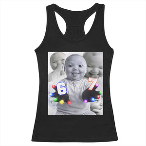 Gloving Niche 67 Ai Baby Meme Racerback Tank Top Six Seven Hand Funny Laughing Baby TS10 Black Print Your Wear