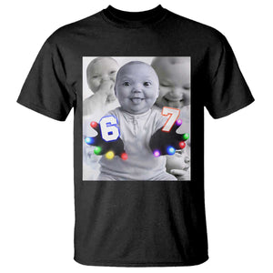 Gloving Niche 67 Ai Baby Meme T Shirt Six Seven Hand Funny Laughing Baby TS10 Black Print Your Wear