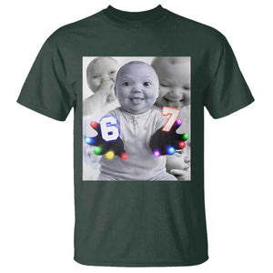 Gloving Niche 67 Ai Baby Meme T Shirt Six Seven Hand Funny Laughing Baby TS10 Dark Forest Green Print Your Wear