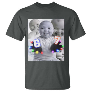 Gloving Niche 67 Ai Baby Meme T Shirt Six Seven Hand Funny Laughing Baby TS10 Dark Heather Print Your Wear