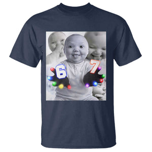 Gloving Niche 67 Ai Baby Meme T Shirt Six Seven Hand Funny Laughing Baby TS10 Navy Print Your Wear