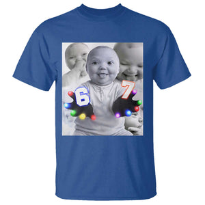 Gloving Niche 67 Ai Baby Meme T Shirt Six Seven Hand Funny Laughing Baby TS10 Royal Blue Print Your Wear