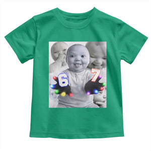 Gloving Niche 67 Ai Baby Meme Toddler T Shirt Six Seven Hand Funny Laughing Baby TS10 Irish Green Print Your Wear