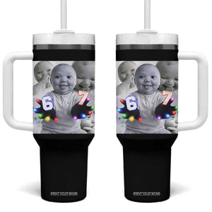 Gloving Niche 67 Ai Baby Meme Tumbler With Handle Six Seven Hand Funny Laughing Baby TS10 One Size: 40 oz Black Print Your Wear