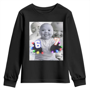 Gloving Niche 67 Ai Baby Meme Youth Sweatshirt Six Seven Hand Funny Laughing Baby TS10 Black Print Your Wear