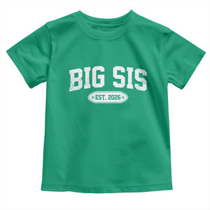 Big Sis Est 2026 Toddler T Shirt Big Sister Baby Announcement