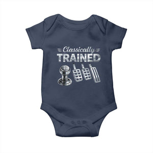 Classically Trained Baby Onesie Dimmer Manual Transmission Car Humor Pedals Driving TS10 Navy Print Your Wear